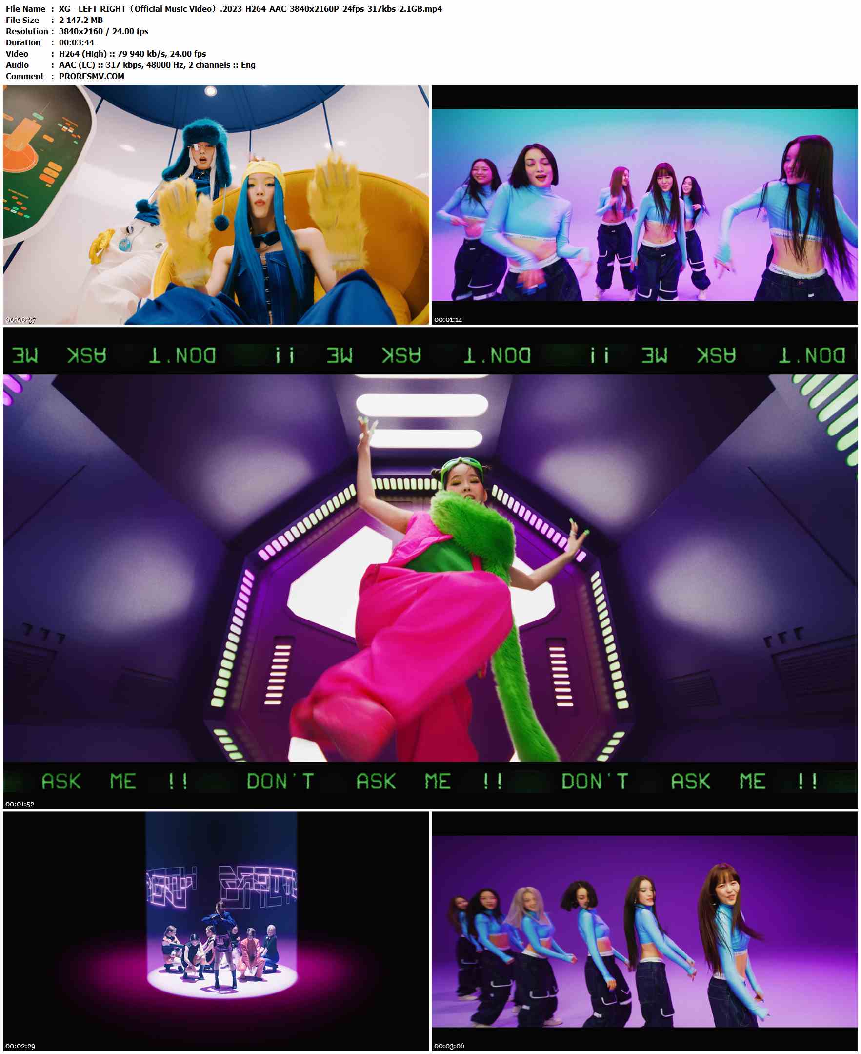 XG - LEFT RIGHT（Official Music Video）.2023-H264-AAC-3840x2160P-24fps-317kbs-2.1GB官方MV_高清MV